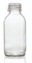 25 ml siroopfles, helder, type 3 geblazen glas